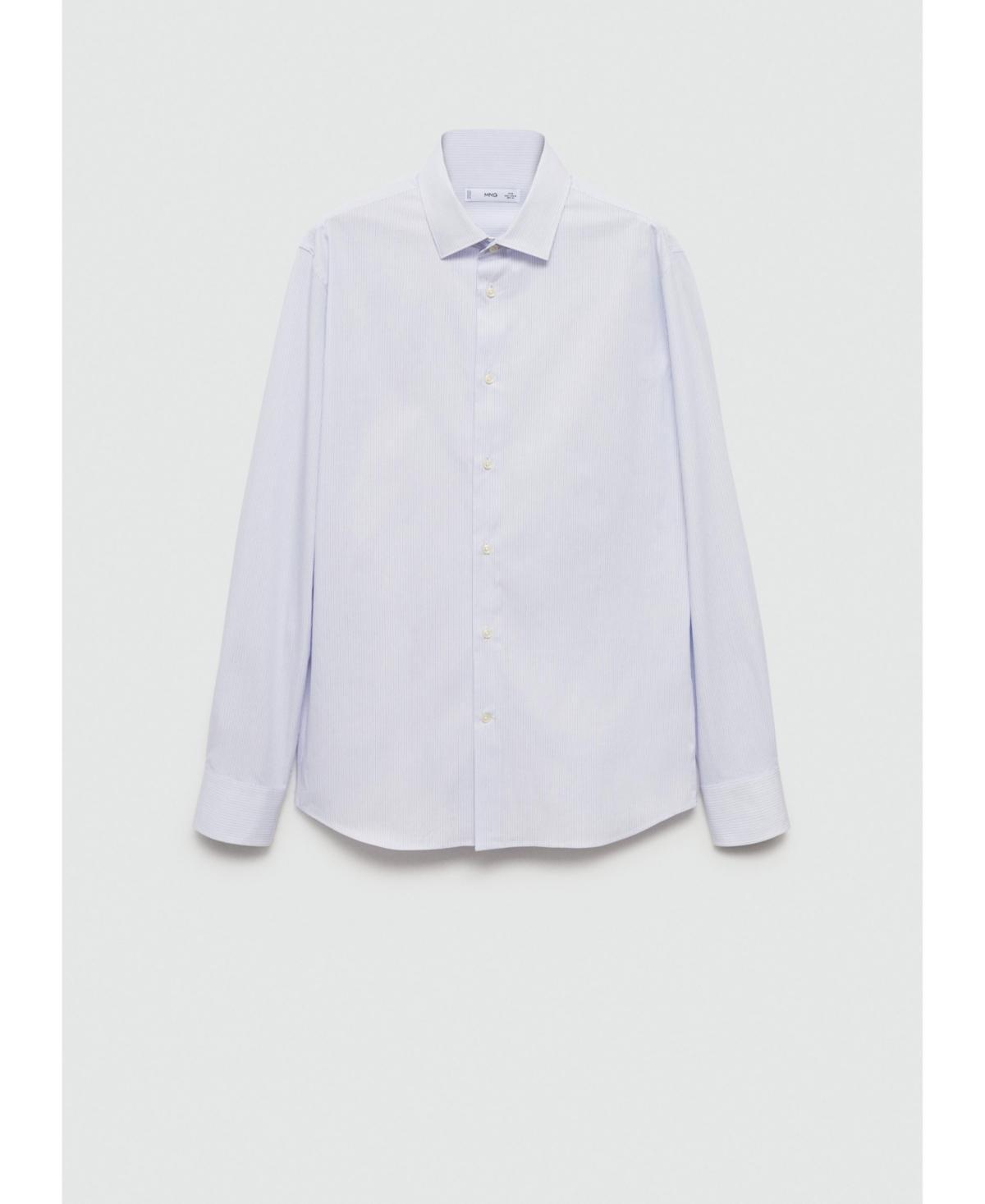 Mango Mens Fine-Striped Cotton Shirt Product Image