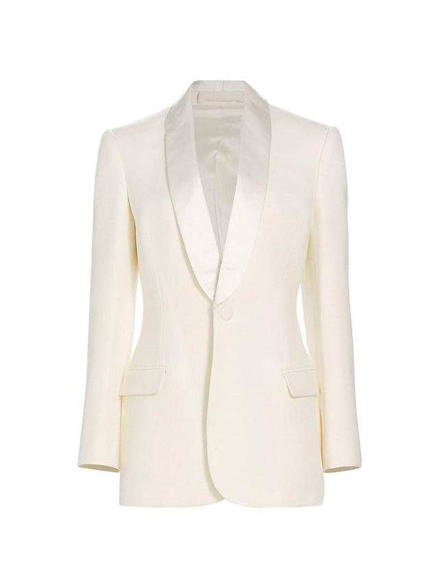 Womens Single-Breasted Wool Blazer Product Image