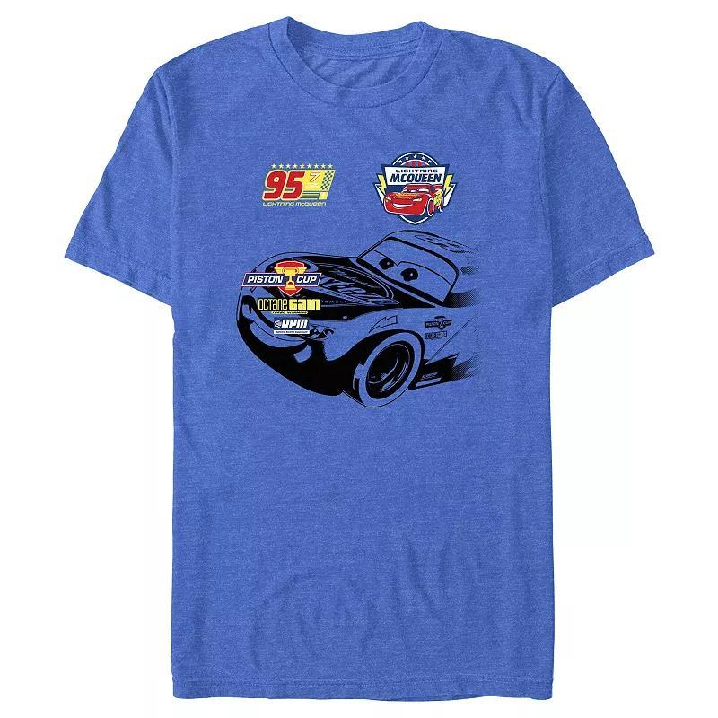 Disney / Pixars Cars Lightning McQueen Octane Gain Mens Graphic Tee Royal Grey Product Image