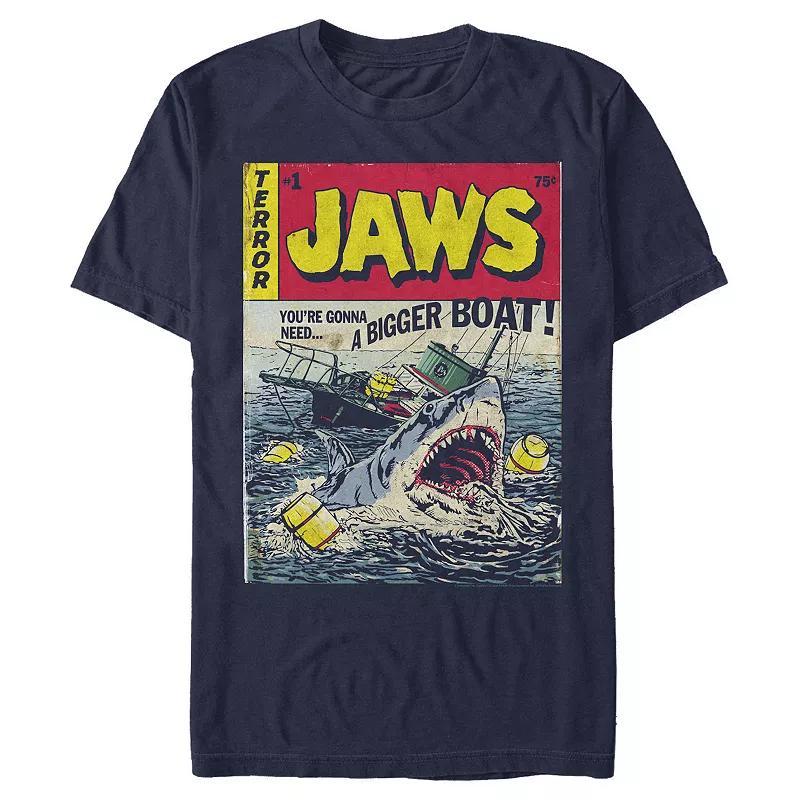 Mens Jaws Comic Book Cover Graphic Tee Product Image