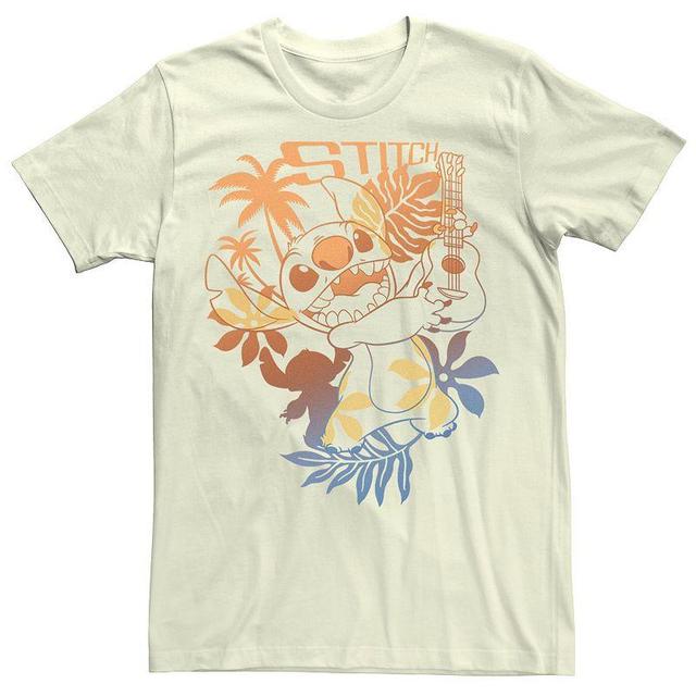 Disneys Lilo & Stitch Ukulele Tropical Portrait Outline Mens Tee Product Image