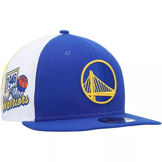 Mens New Era Royal Golden State Warriors Pop Panels 9FIFTY Snapback Hat Product Image