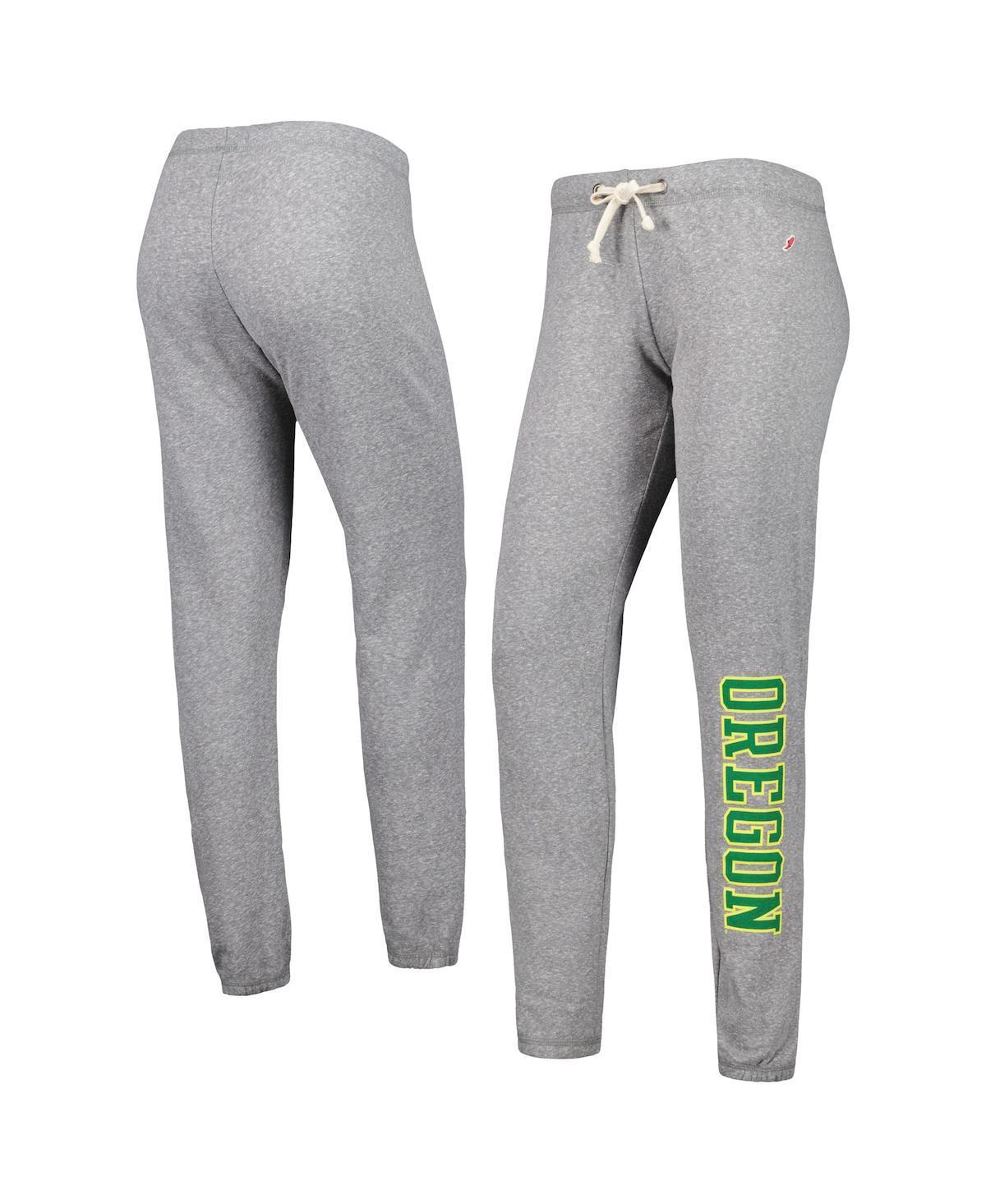 Womens League Collegiate Wear Heather Gray Oregon Ducks Victory Springs Tri-Blend Jogger Pants Product Image