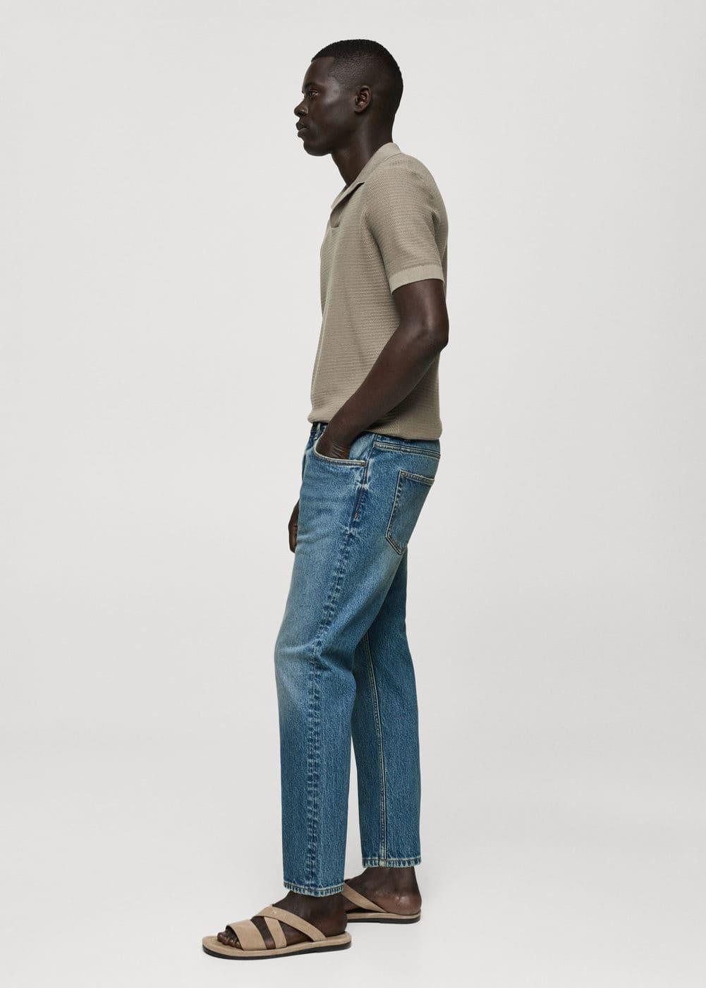 MANGO MAN - Ben tapered fit jeans medium blueMen Product Image