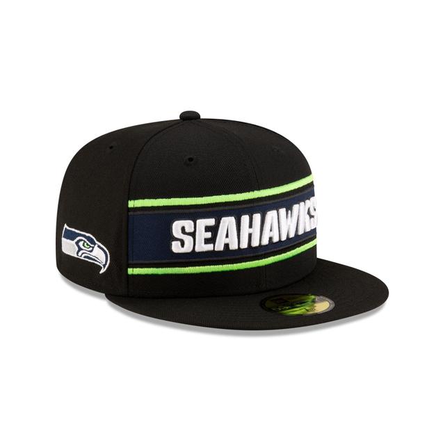 Seattle Seahawks 2024 Sideline Black 59FIFTY Fitted Hat Male Product Image