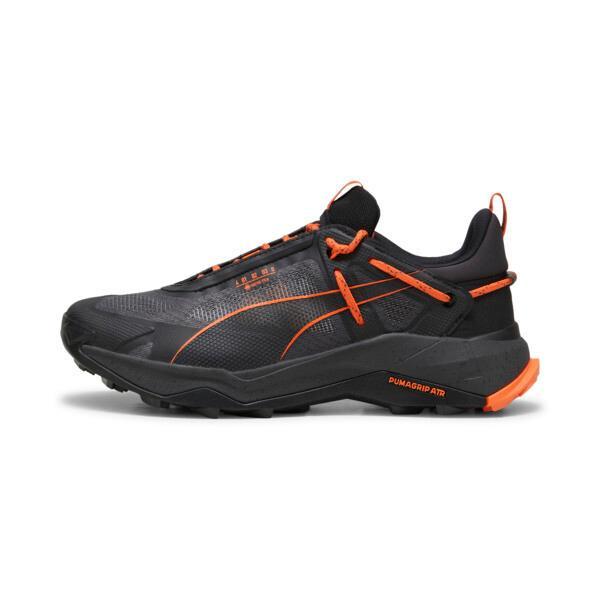 PUMA SEASONS Explore NITROâ¢ GORE-TEX Men's Hiking Shoes in Black/Flat Dark Grey/Flame Flicker Product Image