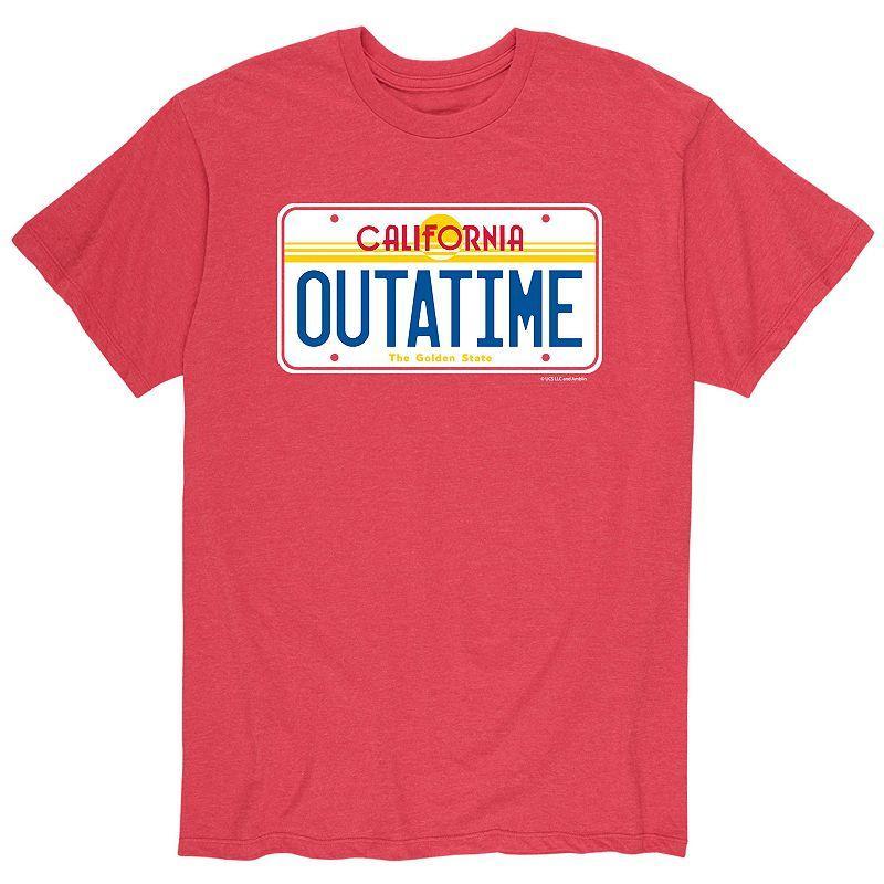 Big & Tall Back to the Future Outatime License Plate Graphic Tee, Mens Product Image