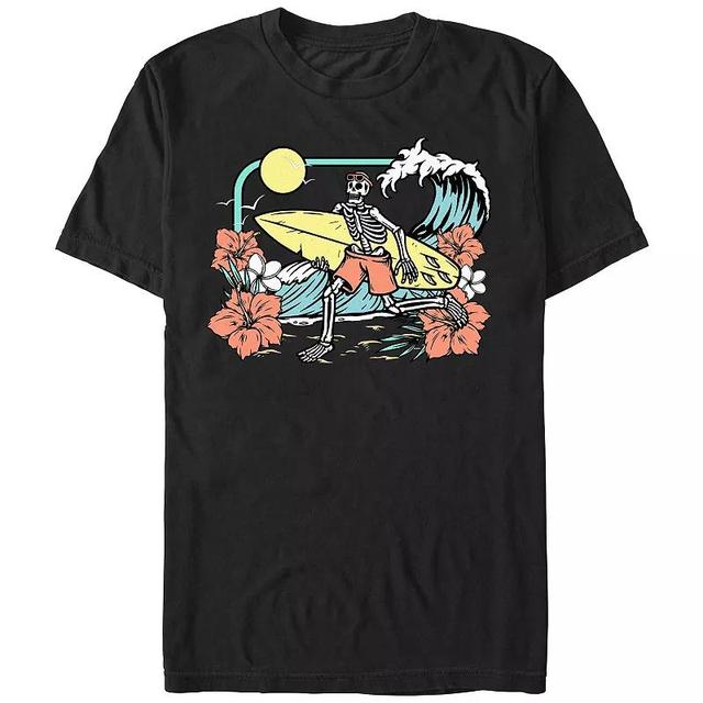 Mens Comfort Colors Surfer Skeleton Graphic Tee Product Image