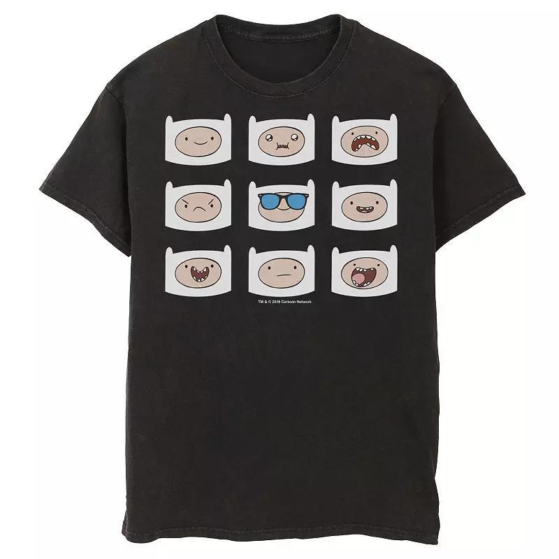 Mens Adventure Time Finns Many Faces Grid Tee Product Image