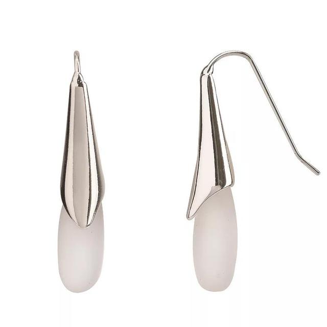 Womens Acrylic Drop Earrings, Clear Product Image