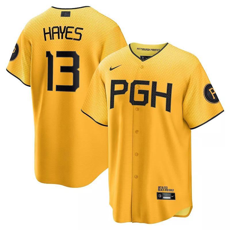 Mens Nike KeBryan Hayes Gold Pittsburgh Pirates 2023 City Connect Replica Player Jersey - Gold Product Image