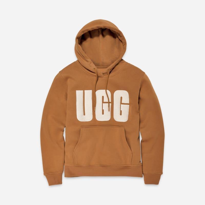 UGG Womens Rey UGGfluff Logo Hoodie Fleece Product Image