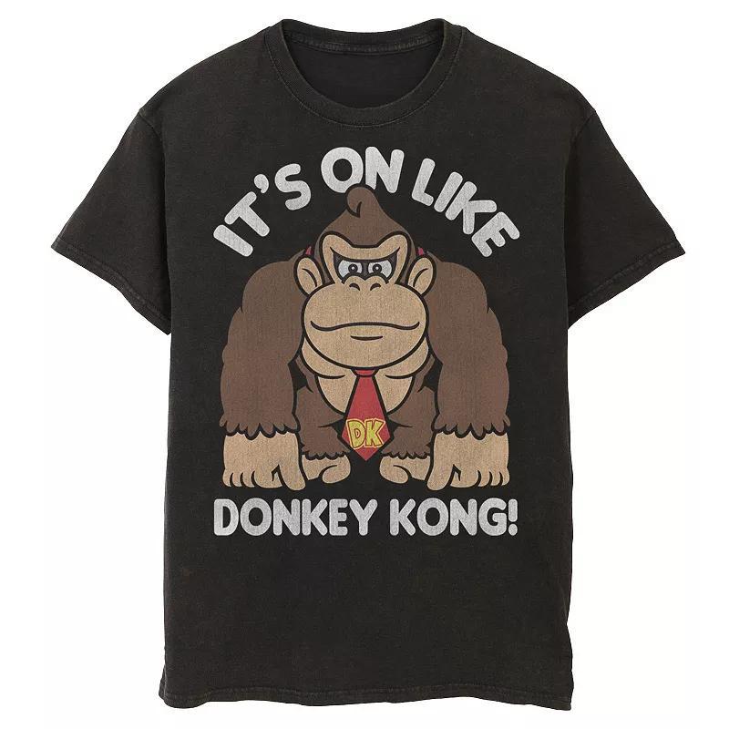 Mens Nintendo Its On Like Donkey Kong Outline Poster Tee Product Image