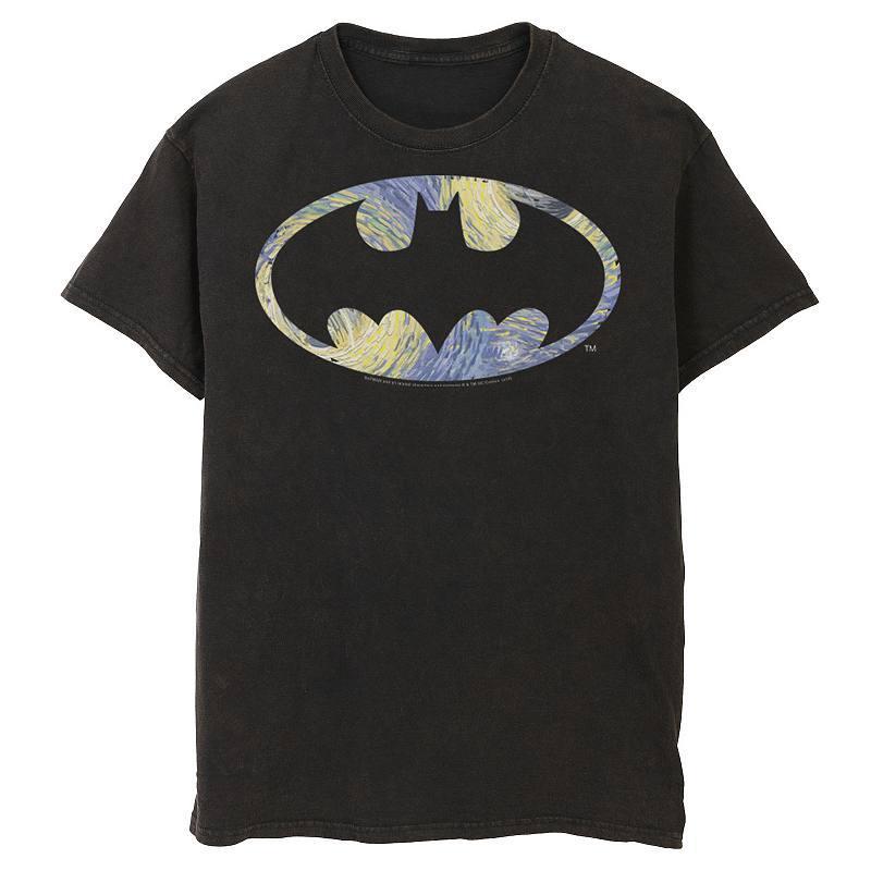 Mens DC Comics Batman Starry Night Logo Tee Product Image