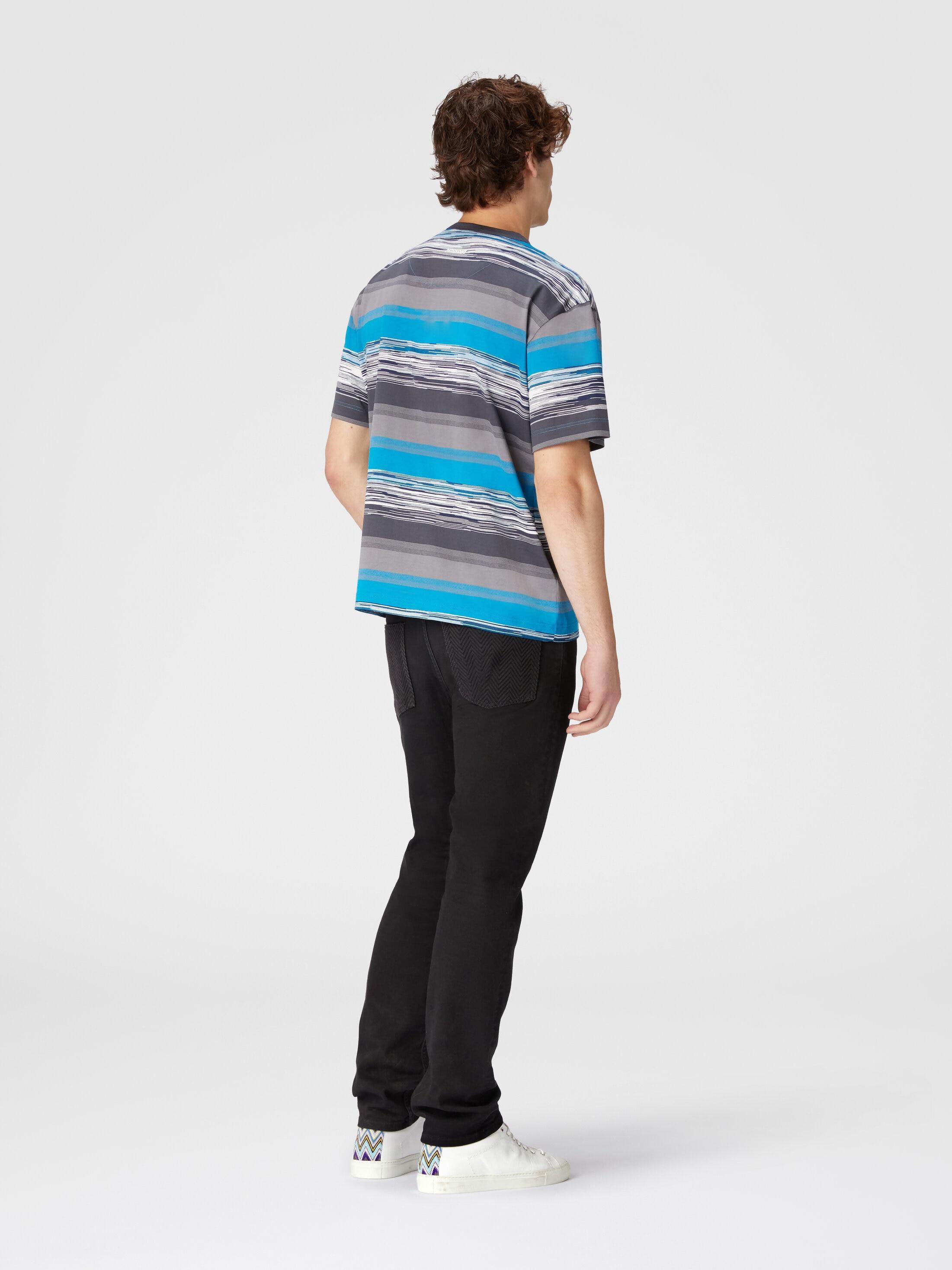 Striped cotton jersey T-shirt with logo Product Image