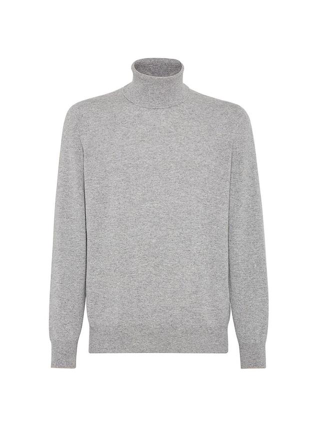 Mens Solid Cashmere Turtleneck Product Image