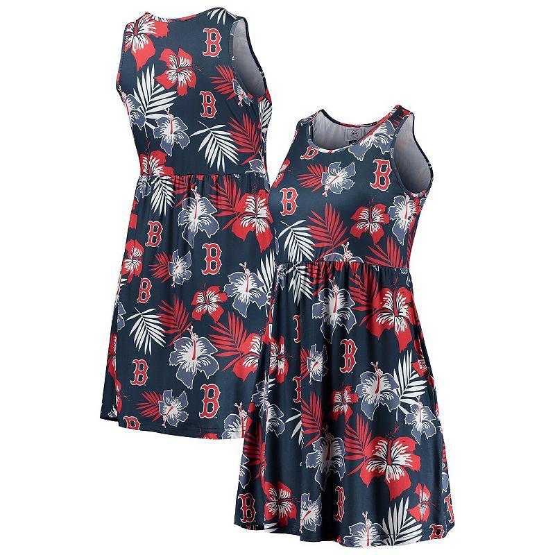 Womens FOCO Boston Red Sox Floral Sundress Blue Product Image