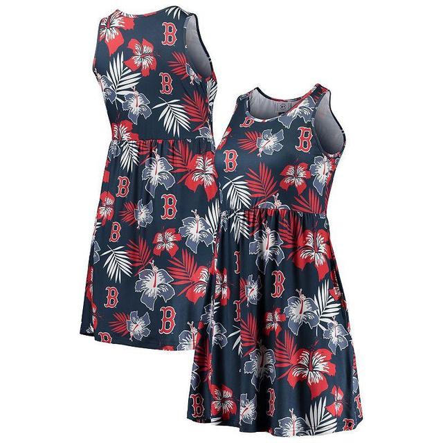 Womens FOCO Boston Red Sox Floral Sundress Blue Product Image