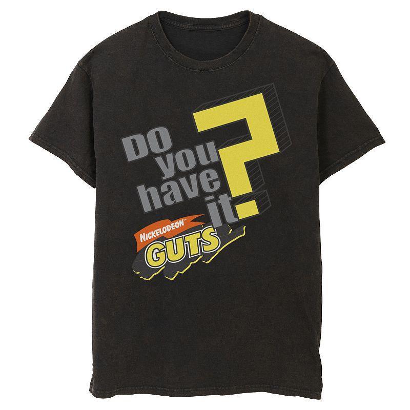 Mens Nickelodeon Guts Do You Have It Vintage Question Logo Graphic Tee Product Image