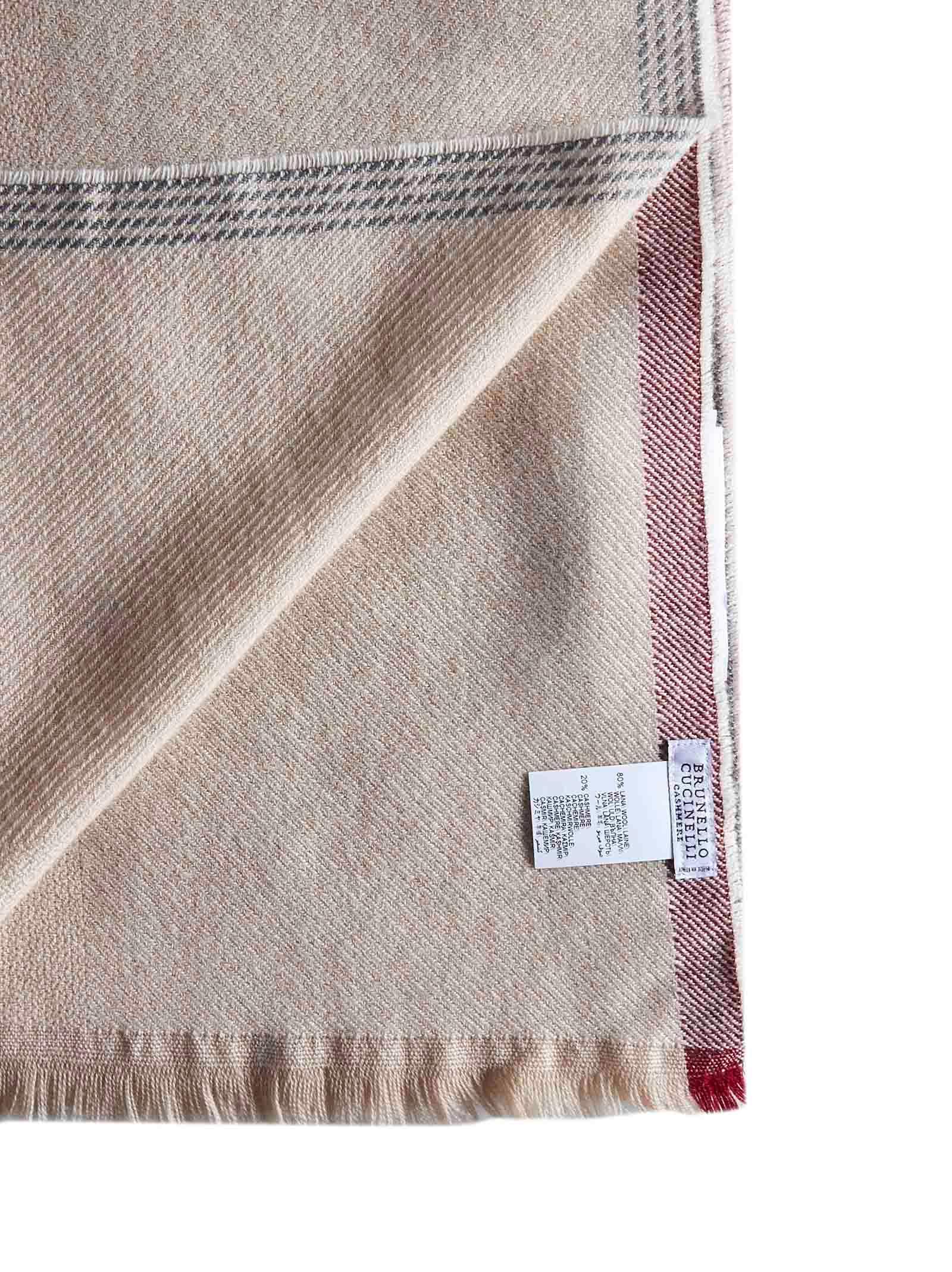 Scarf In Sand,red,dark Grey Product Image