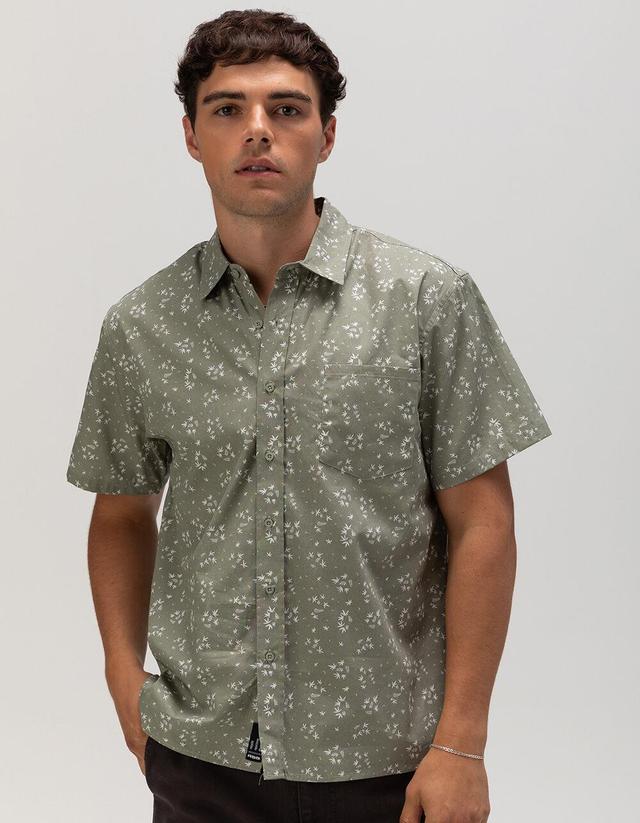 RSQ Mens Ditsy Print Poplin Button Up Shirt Product Image