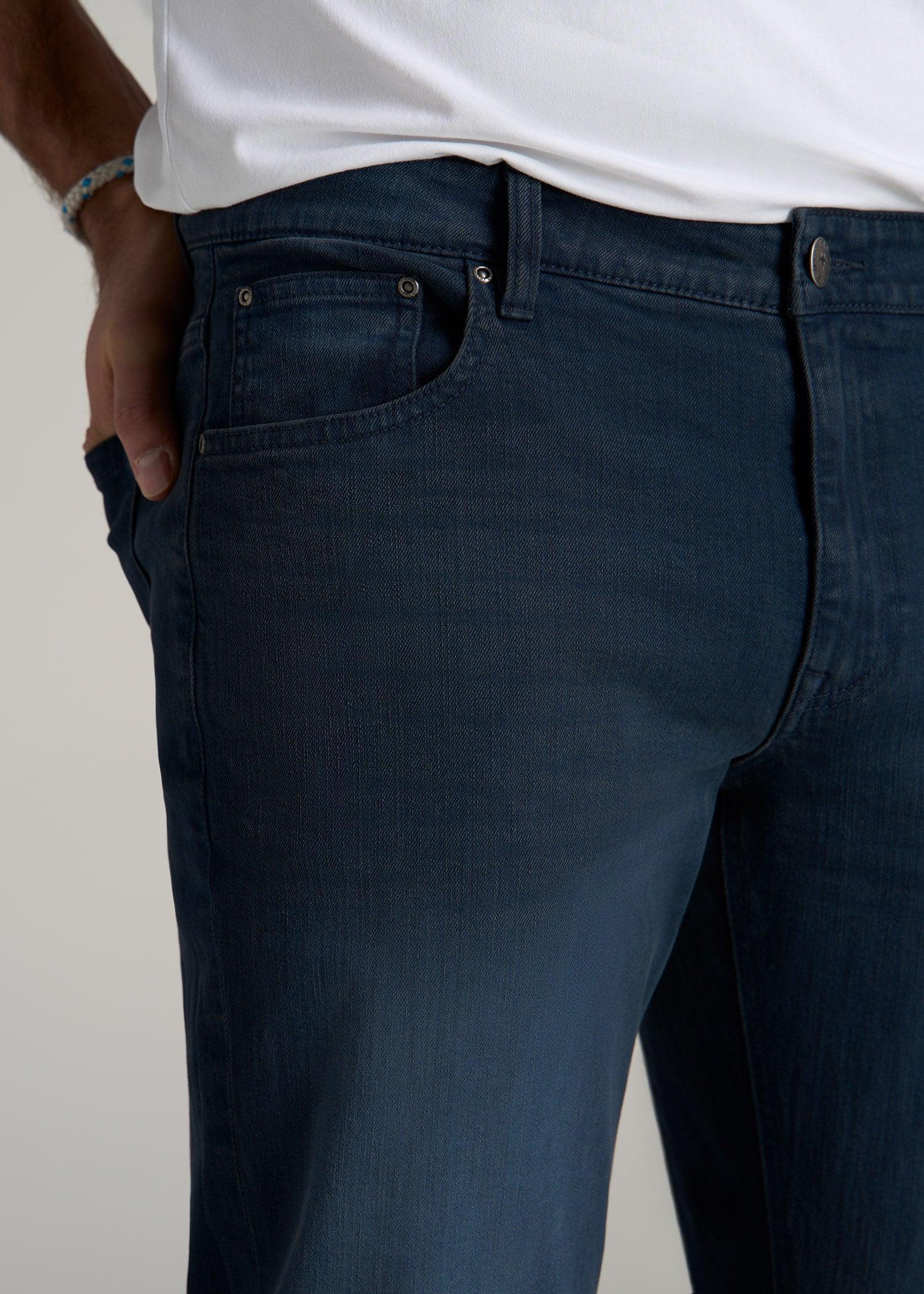 Carman TAPERED Jeans for Tall Men in Faded Blue Black Product Image