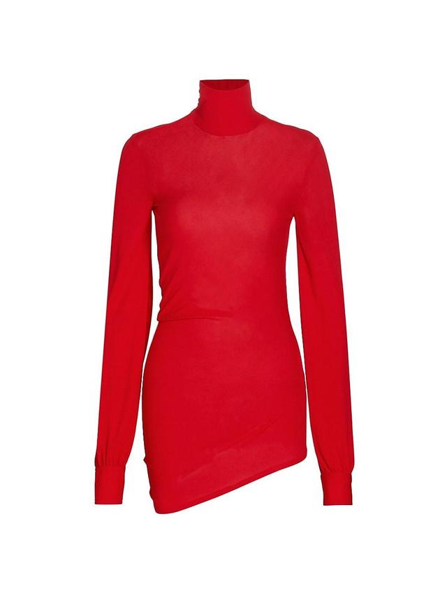 Womens Crepe Jersey Turtleneck Sweater Product Image