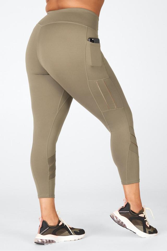 Fabletics Anywhere High-Waisted Moto 7/8 Womens Grizzly Size XXS Product Image