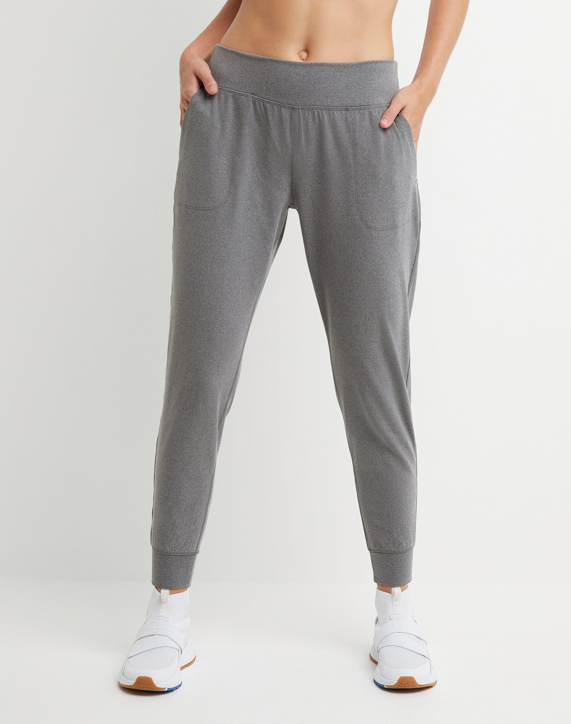 Womens Champion Soft Touch Joggers, C Logo, 27 Ebony Heather 2XL Product Image