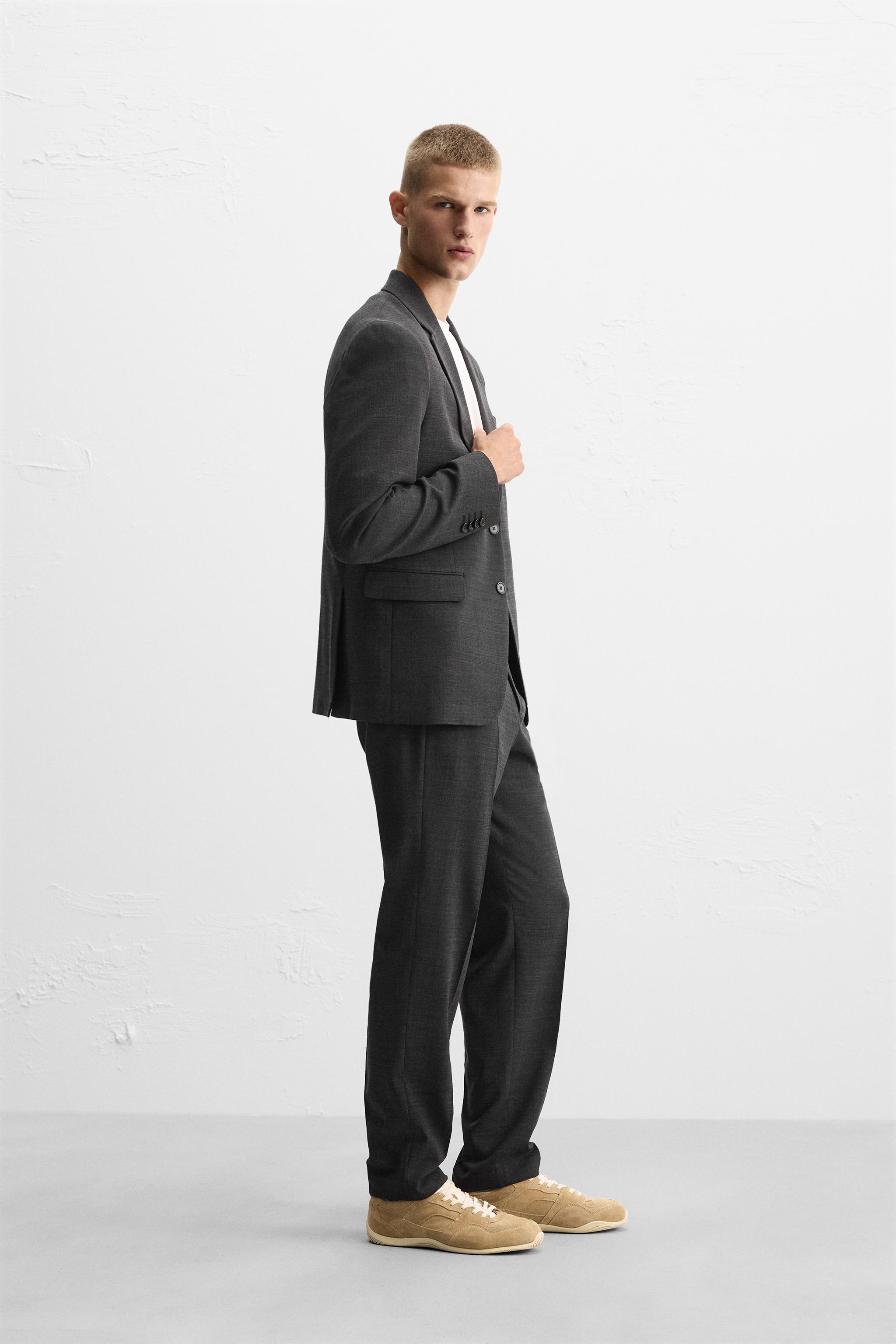 TEXTURED SUIT PANTS Product Image