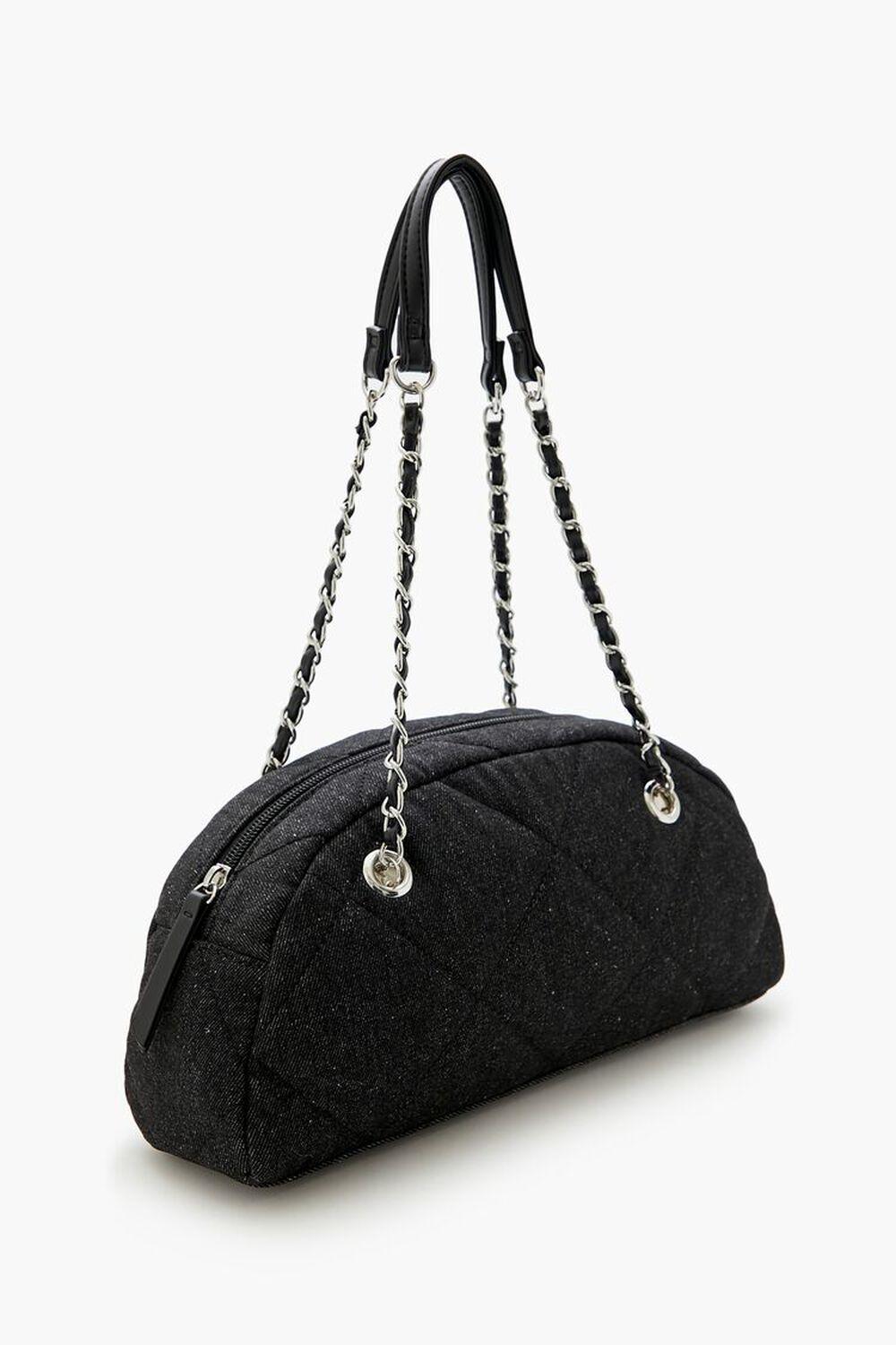 Quilted Denim Baguette Bag | Forever 21 Product Image