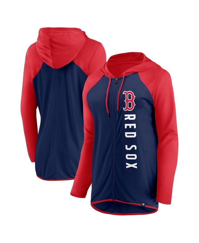 Womens Fanatics Branded /Red Boston Red Sox Forever Fan Full-Zip Hoodie Jacket Blue Product Image