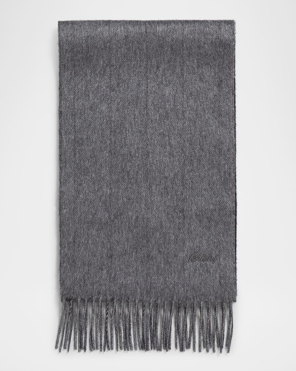 Men's Fringe Silk Cashmere Scarf Product Image