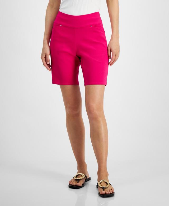 I.n.c. International Concepts Womens Curvy Mid Rise Pull-On Bermuda Shorts, Created for Macys Product Image