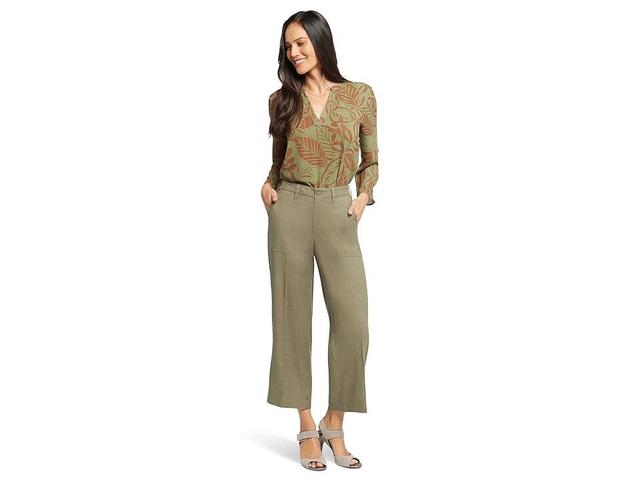 NYDJ Linen Blend Crop Wide Leg Pants Product Image