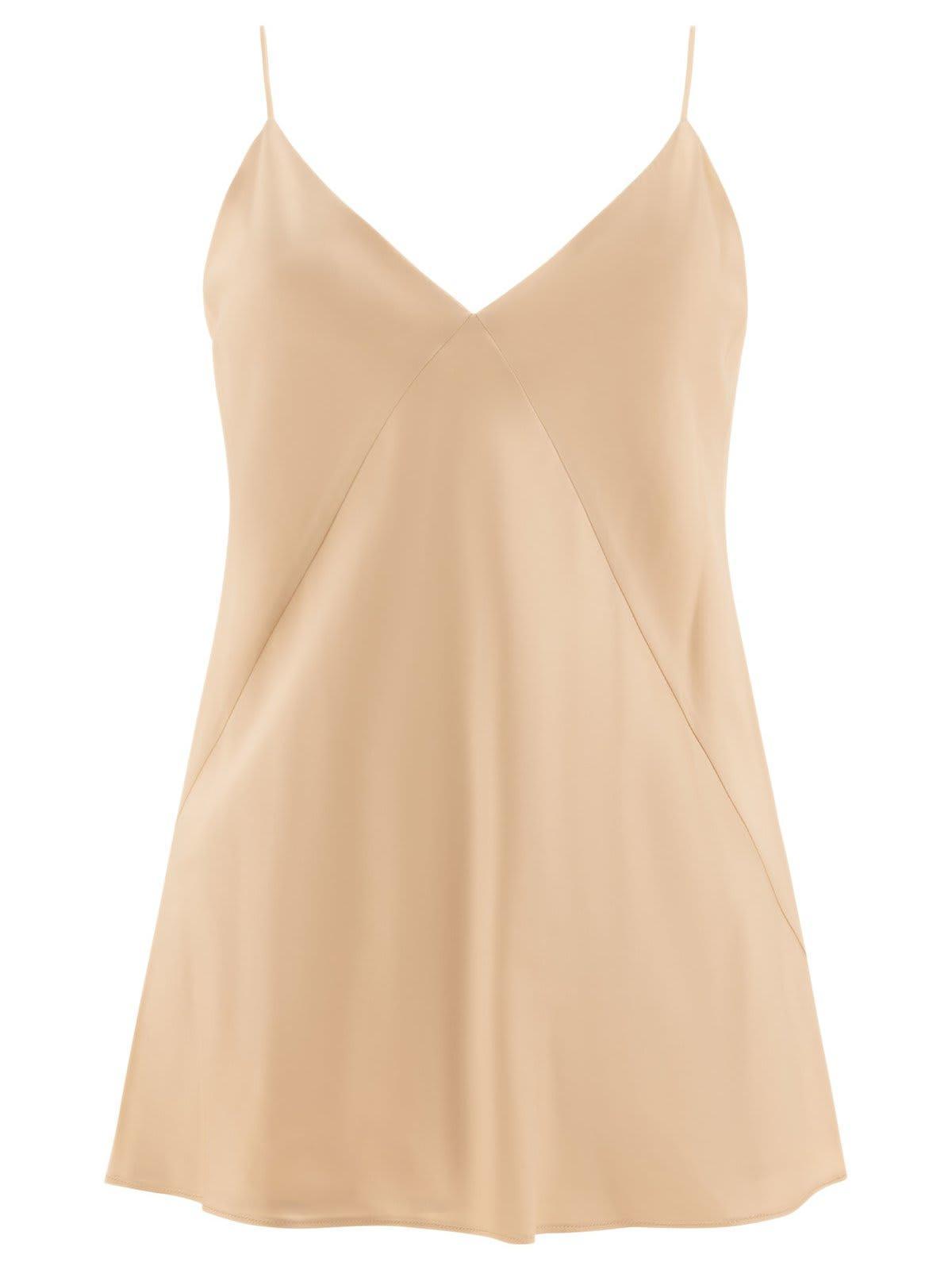 MAX MARA Metello Vneck Sleeveless Top In Beige Product Image