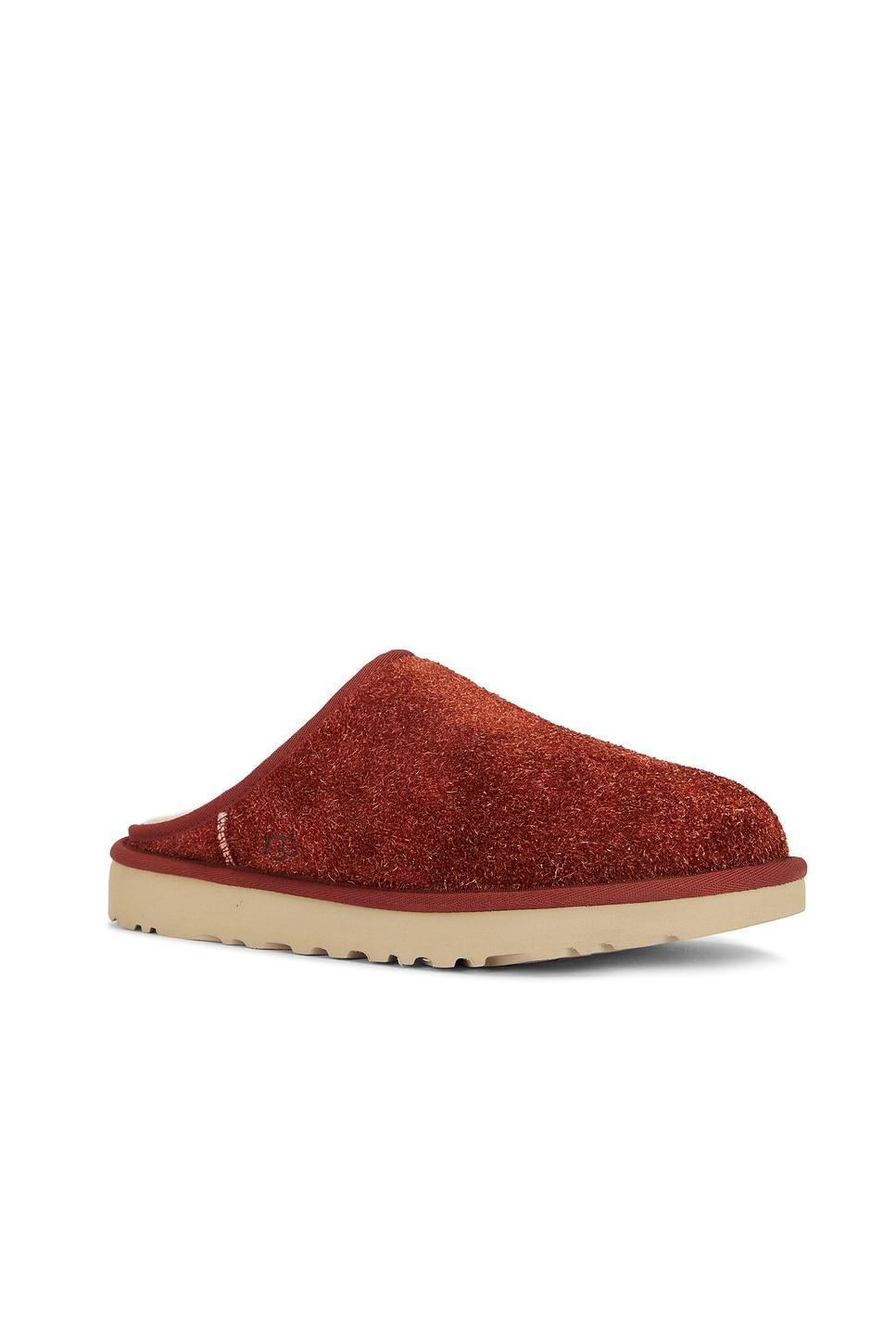 UGG Men's Classic Slip-on Shaggy Suede Slippers In Red Product Image