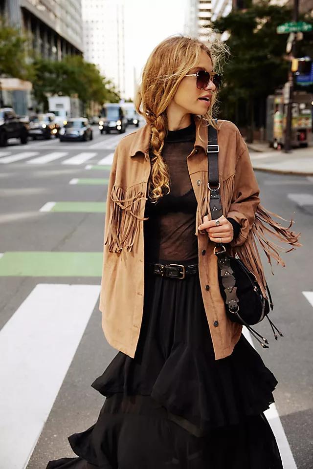 Fringe Out Vegan Suede Jacket Product Image