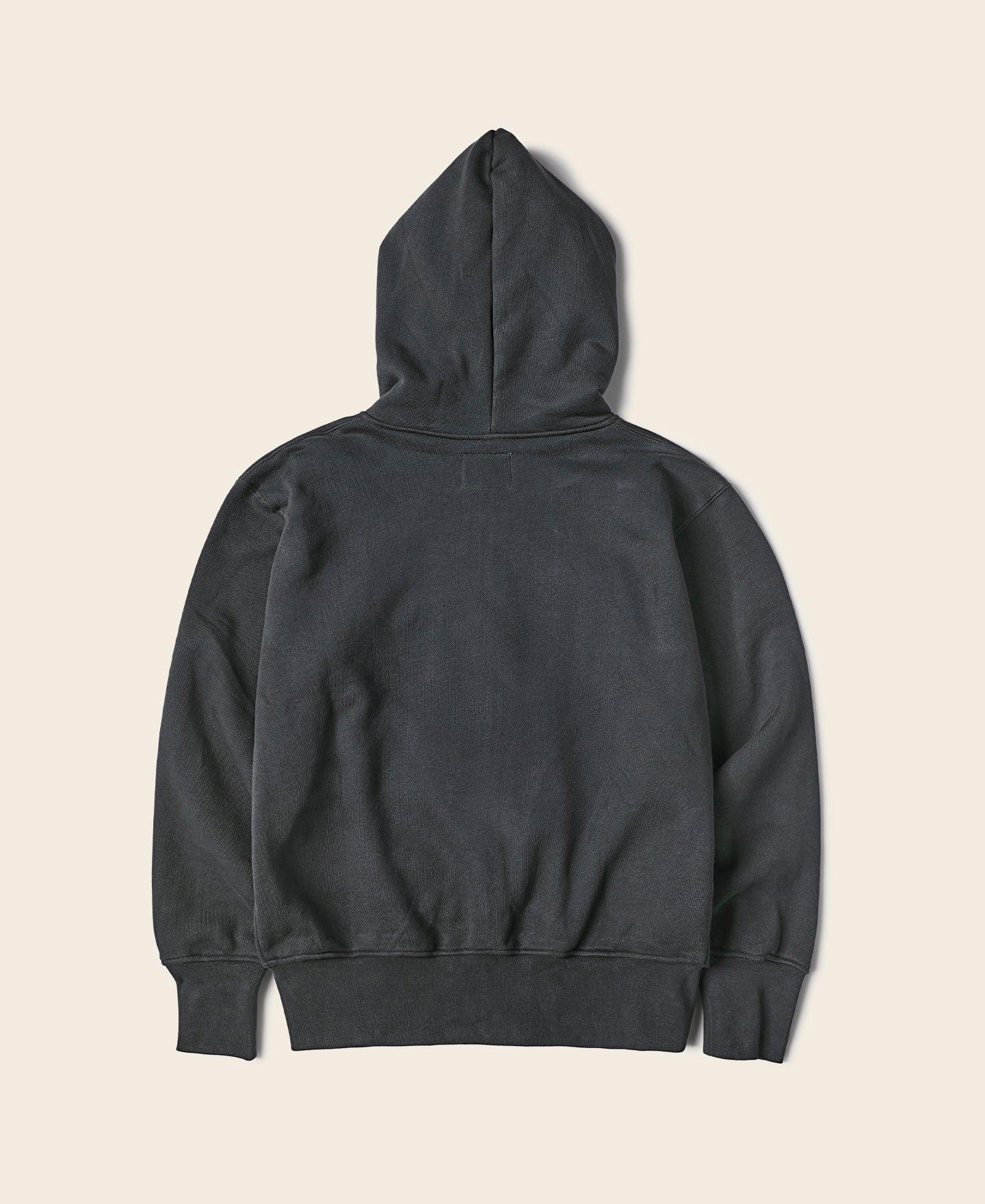 17.5 oz Terry Cloth Full-Zip Hoodie - Black Product Image