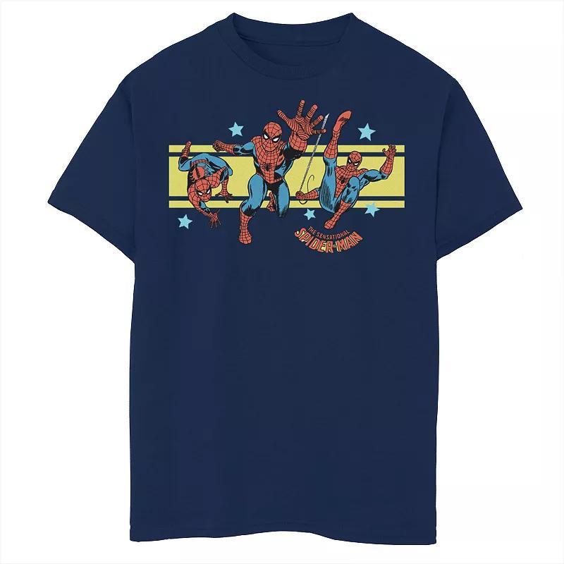 Boys 8-20 Marvel Spider-Man Sensational Line Up Graphic Tee, Boys Blue Product Image