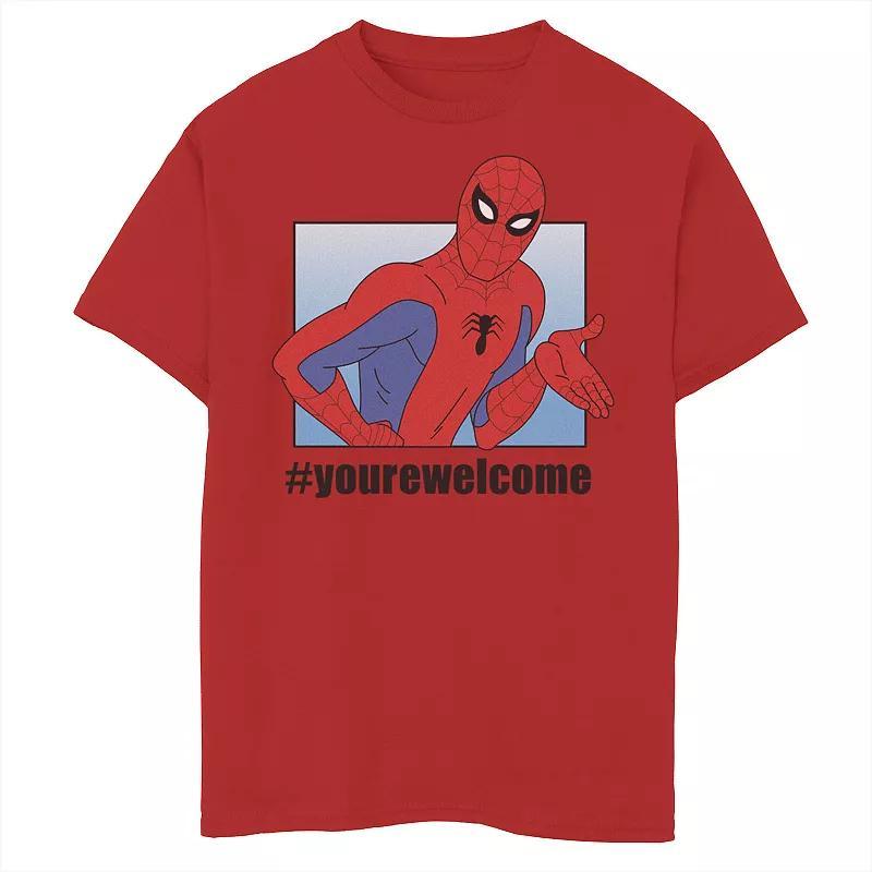 Boys 8-20 Marvel Spider-Man #yourwelcome Vintage Panel Poster Graphic Tee, Boys Product Image