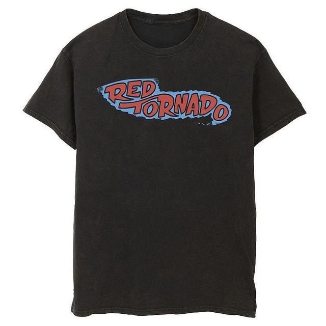 Mens DC Comics Red Tornado Text Logo Poster Tee Product Image