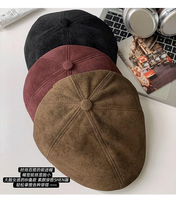 Faux Suede Flat Cap Product Image