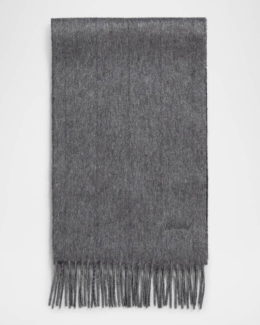 Men's Fringe Silk Cashmere Scarf Product Image