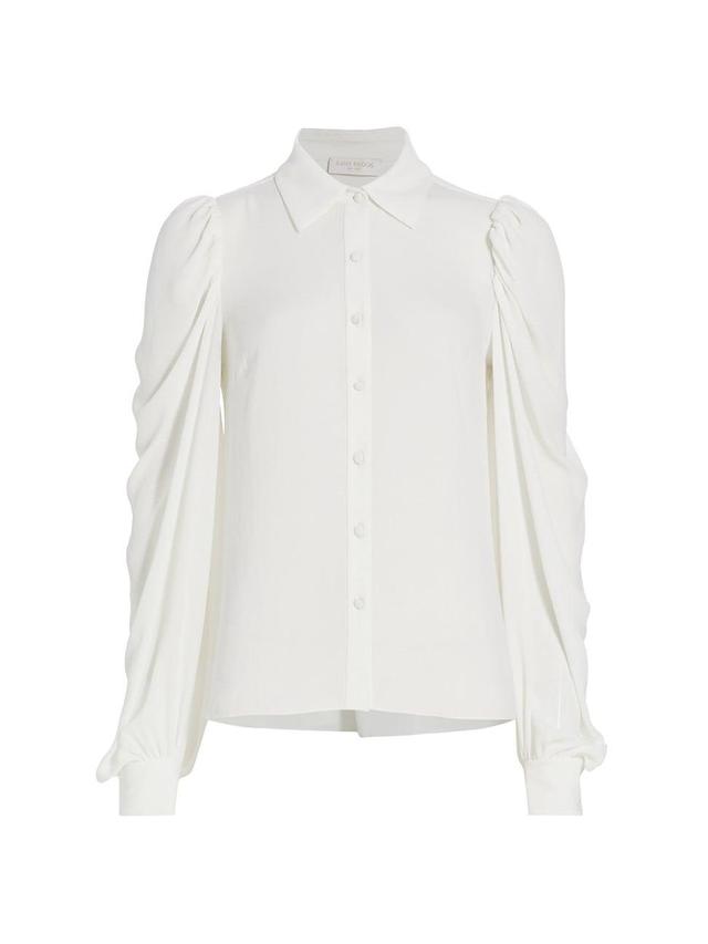 Womens Rose Draped-Sleeve Shirt Product Image