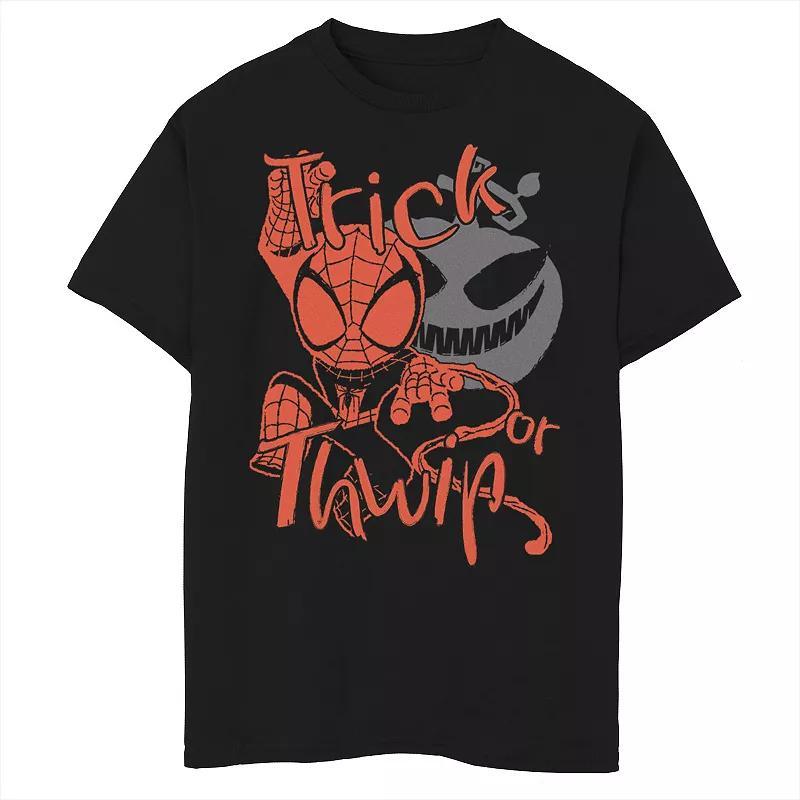 Boys 8-20 Marvel Spider-Man Trick or Thwip Pumpkin Halloween Graphic Tee, Boys Product Image