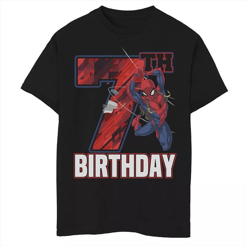 Boys 8-20 Marvel Spider-Man Web Swing 7th Birthday Graphic Tee, Boys Product Image