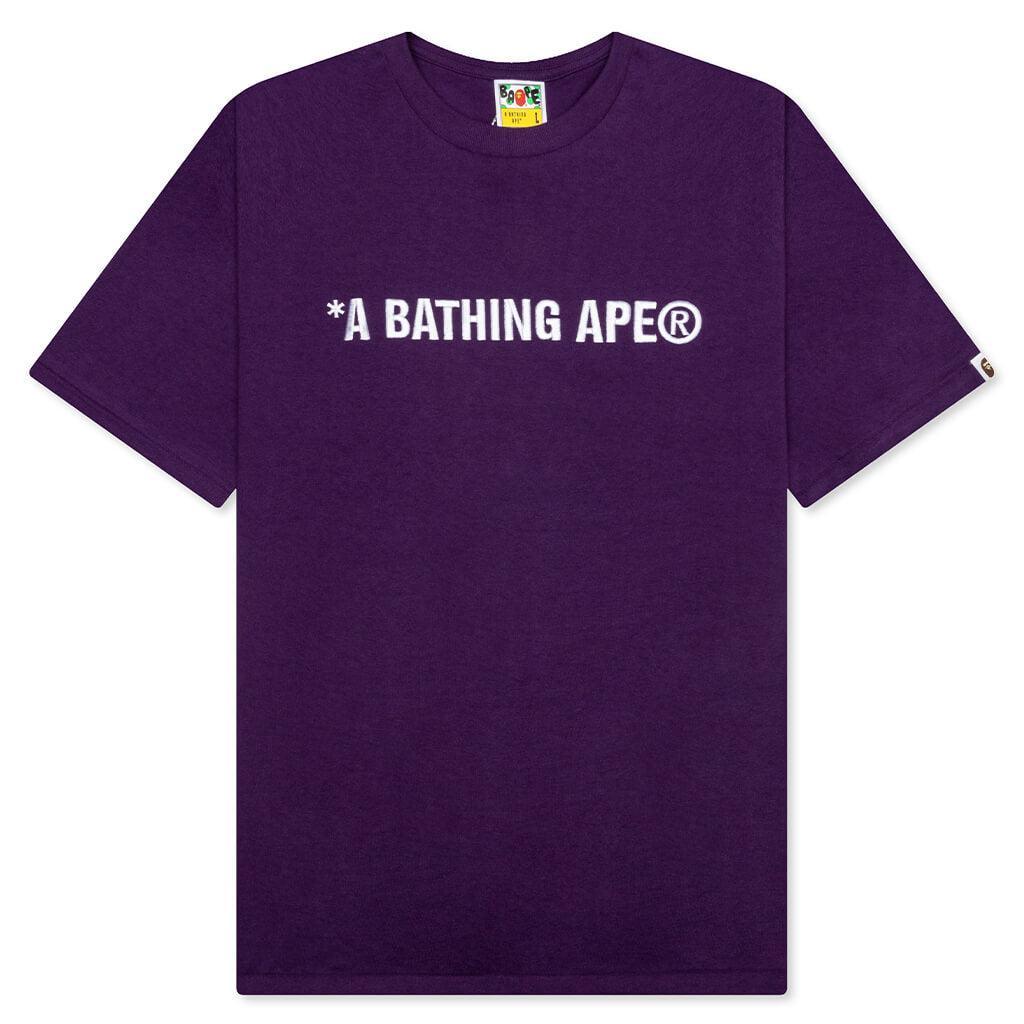 A Bathing Ape Logo Tee - Purple Male Product Image