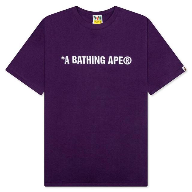 A Bathing Ape Logo Tee - Purple Male Product Image