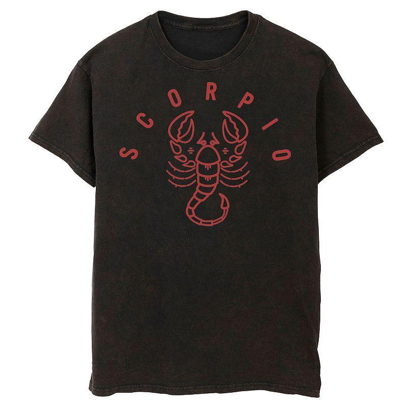 Mens Scorpio White Ink Sketch Tee Black Product Image